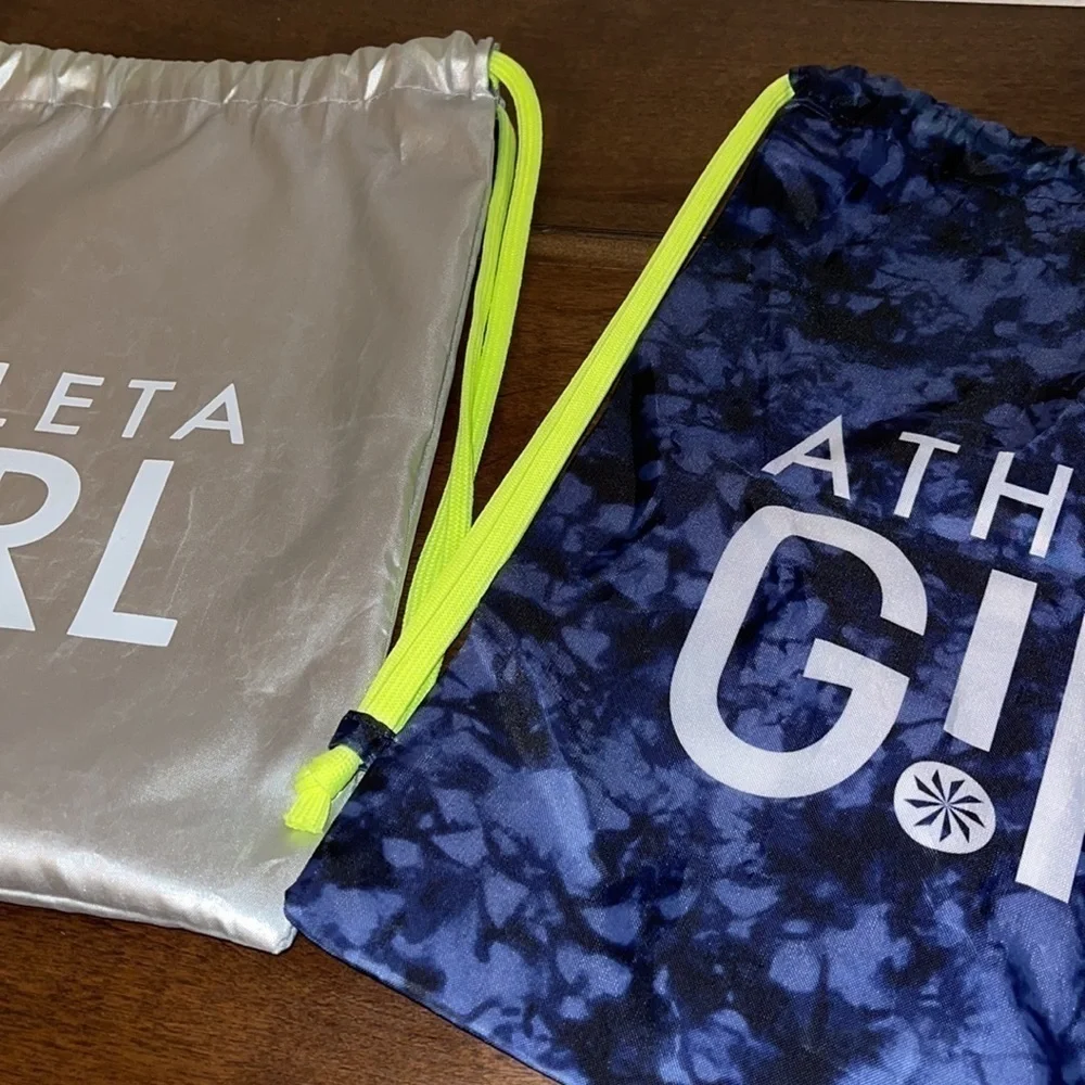ATHLETA GYM 2 Backpack Silver white & Neon yellow